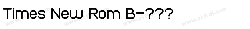 Times New Rom B字体转换